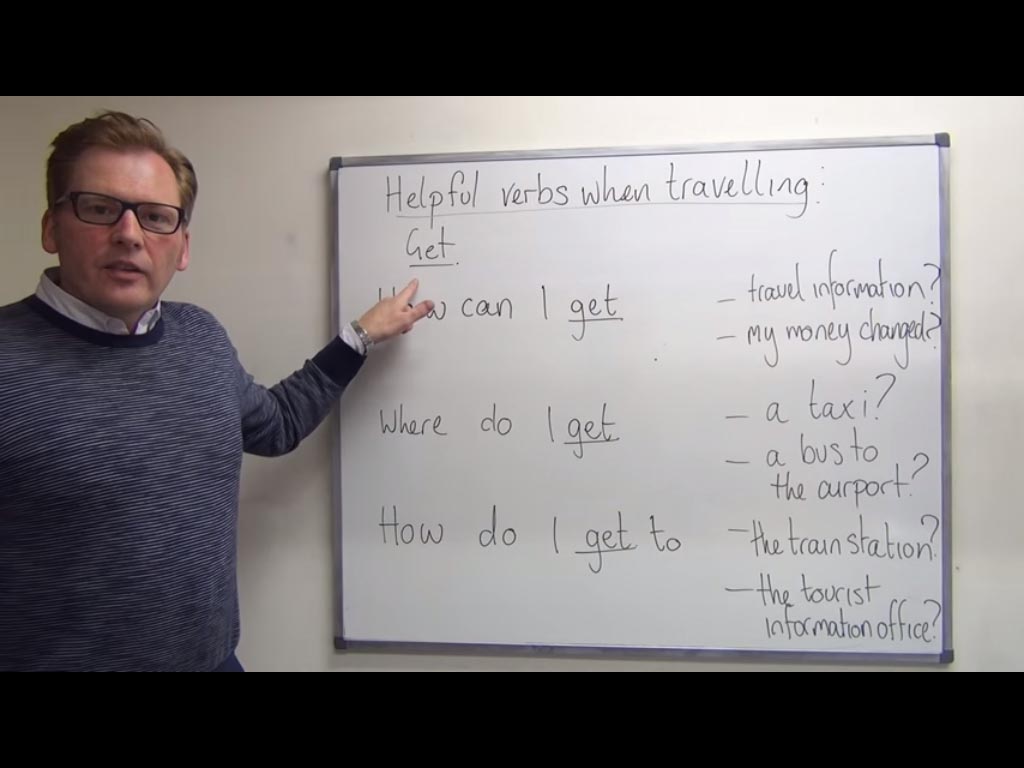 Helpful verbs when travelling